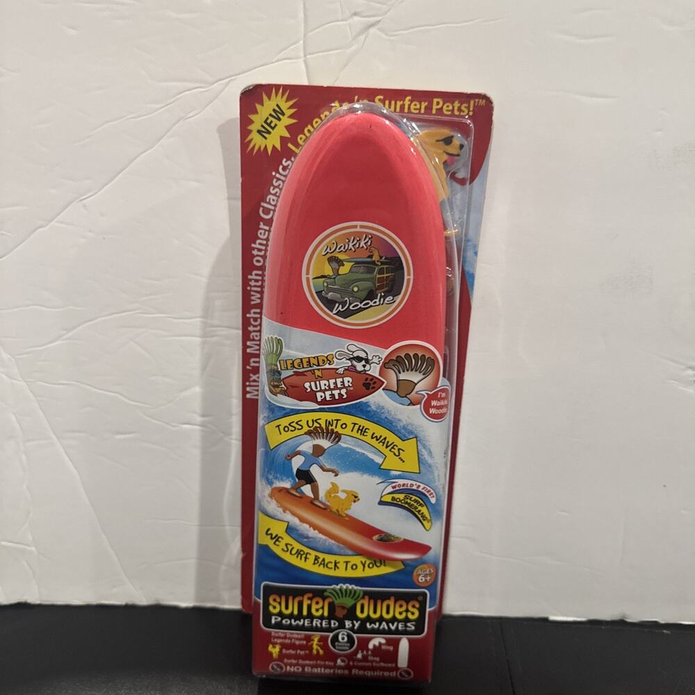 Surfer Dudes Waikiki Woodie Surfer Pets Boomerang Toy New Sealed